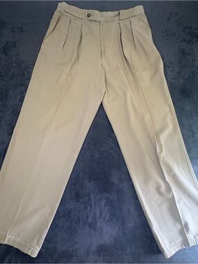 VTG Giorgio Armani Le Collezioni Classic Men Pleated Chino Pants - Beige W36 L42